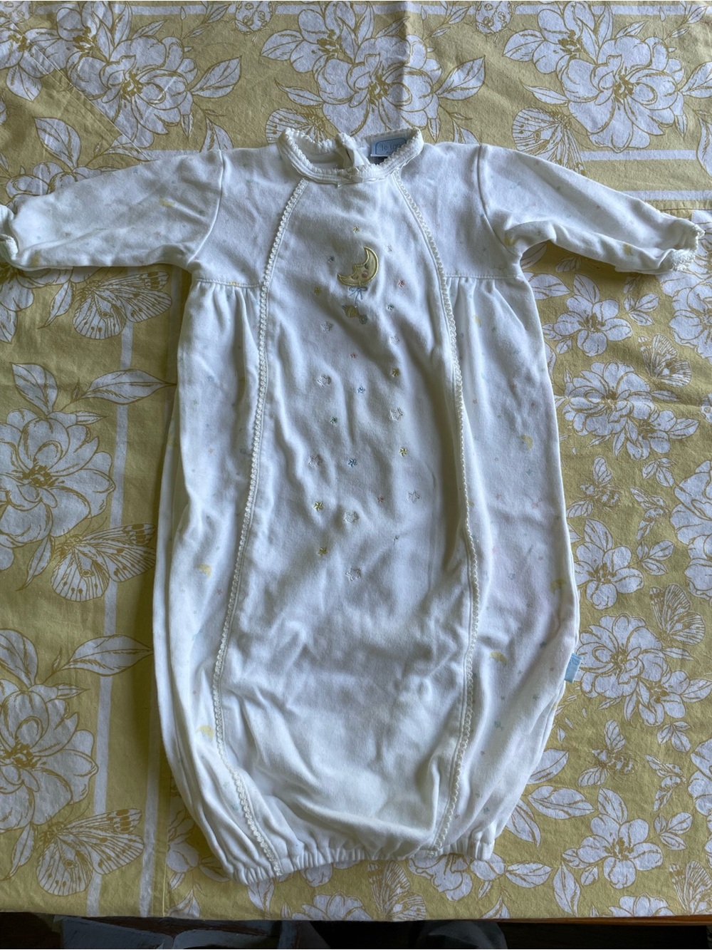 Le Top Sleep Sack with Moon & Star Celestial Embroidery 0-3M